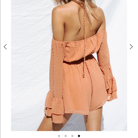 Saboskirt Orange Off shoulder  Jumpsuit - Picture 2 of 2